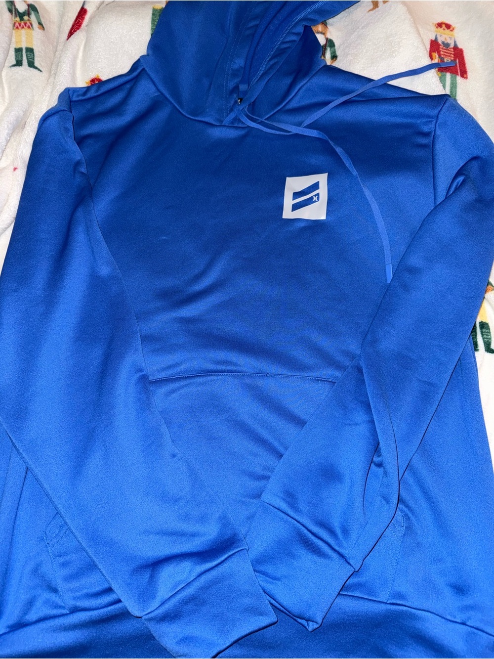 Hurley Royal Blue Pullover Hoodie with Subtle Chest Logo